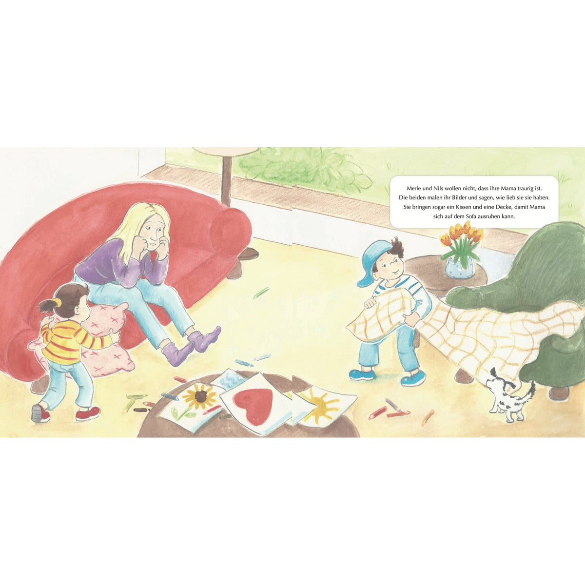 Kinderbilderbuch "Mamas schwere Decke"